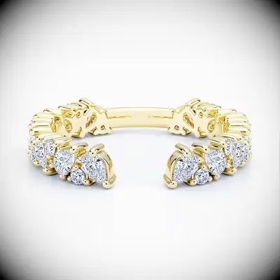 Olivetta Lab Diamond Open Ring