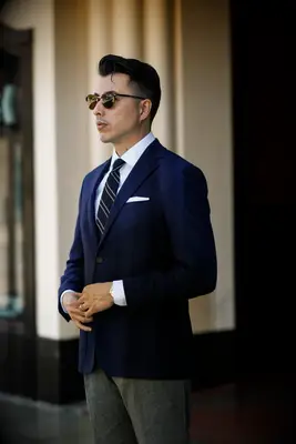 Navy wedding suit from The Tie Bar