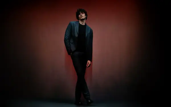 Gray wedding suit from Calvin Klein