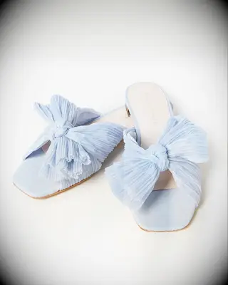 Loeffler Randall blue wedding flats
