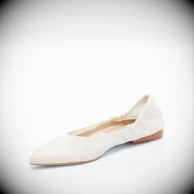 Dolce Vita ivory leather ballet flats for bridesmaid
