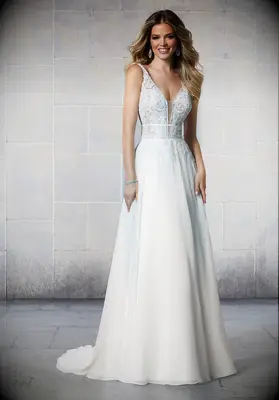 Sparkly bodice wedding dress