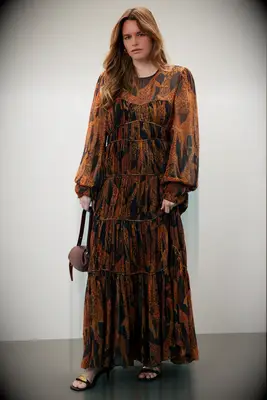 Farm Rio fall wedding guest dres