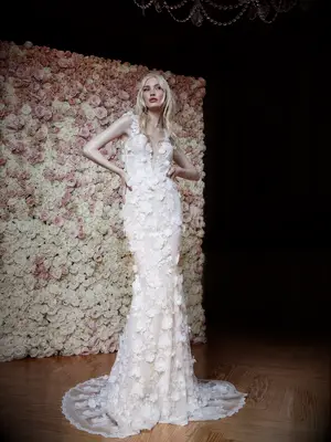 Galia Lahav floral wedding dress for Jewish brides