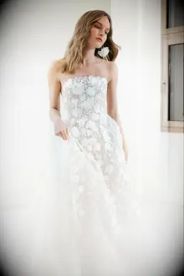 Mira Zwillinger strapless wedding dress for Jewish brides