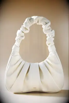 White leather purse