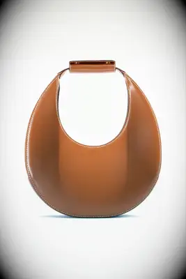 Brown leather structured bag