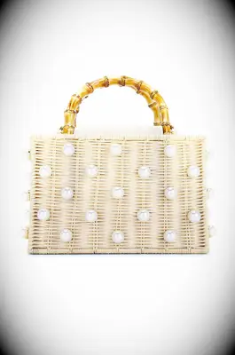 Bamboo and pearl purse