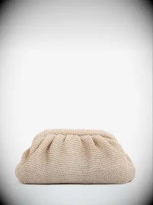 Beige lounge clutch