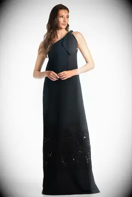 Sachin & Babi black boho mother of the bride dress