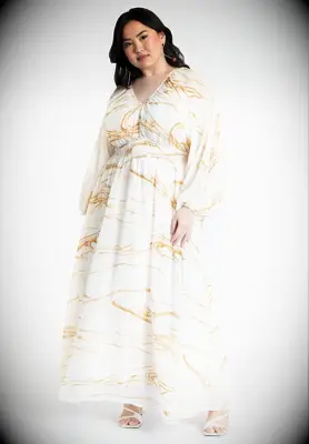 Eloquii chiffon boho mother of the bride dress