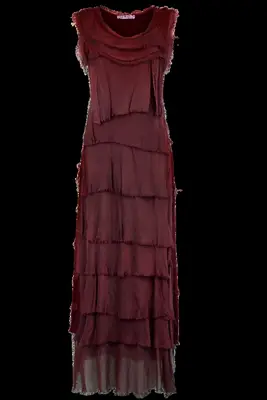 Gigi burgundy boho mother of the bride dress