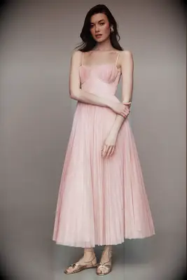 Hutch bustier pleated boho mother of the bride dress