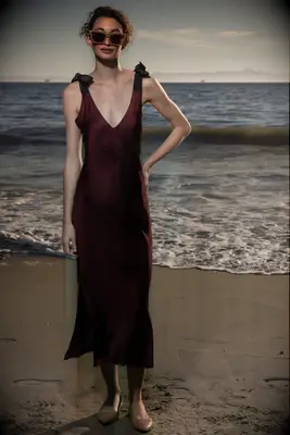 Heidi Merrick slip vineyard wedding guest dress