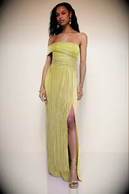 Lulus plisse maxi vineyard wedding guest dress