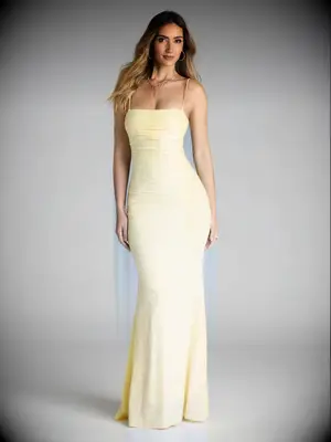Windsor yellow maxi wedding guest dress