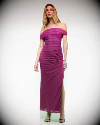 Abercrombie pink mesh vineyard wedding guest dress