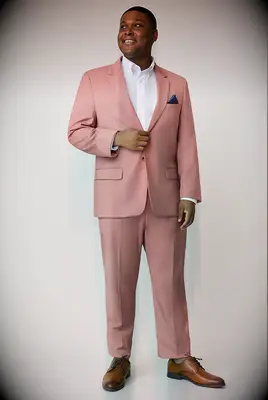 Pink trouser and suit jacket