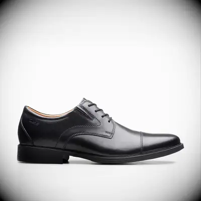 Black leather formal shoes