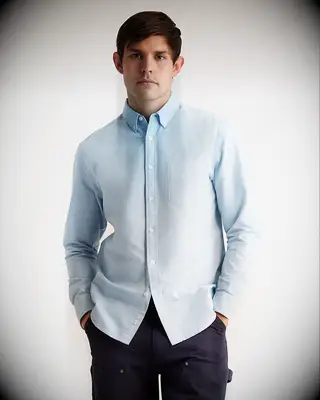 Blue button up shirt