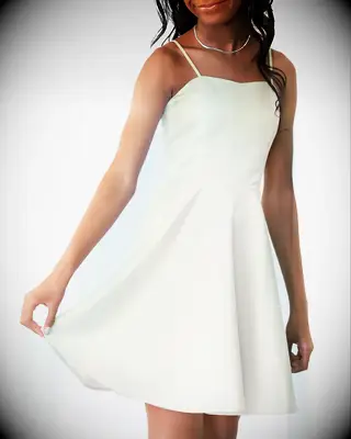 mini satin dress with spaghetti straps