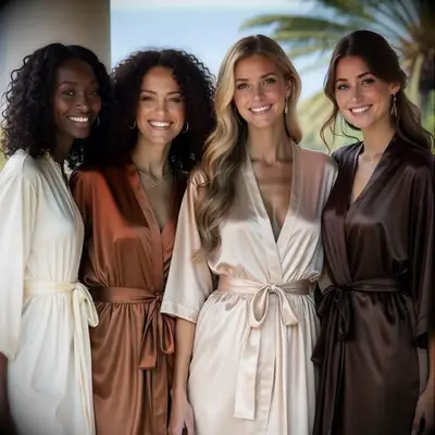 Short personalized bridesmaid robes from Etsy