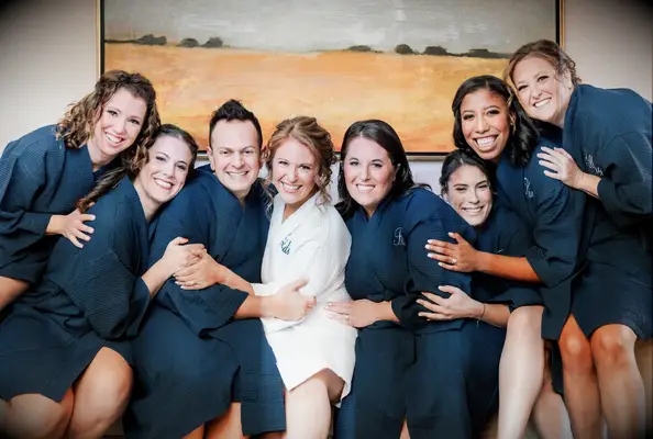 Short waffle custom bridesmaid robe from Etsy