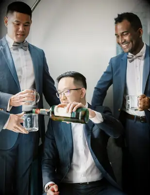 All in blue wedding menswear inspiration
