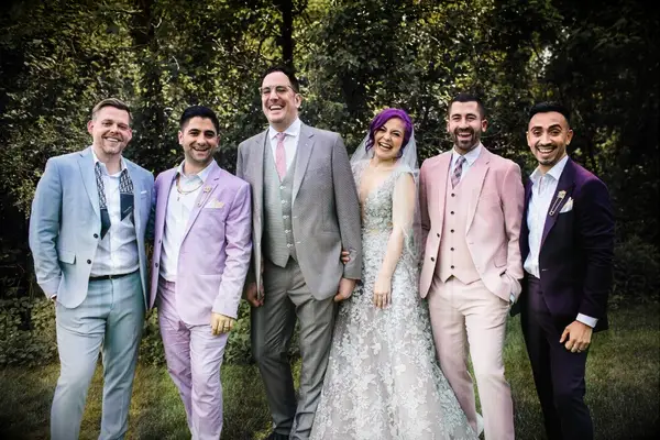 Pastel mens wedding attire inspiration