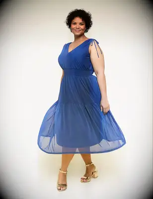 Lane Bryant blue MOB dress