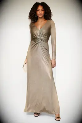 Rent the Runway gold MOB dress