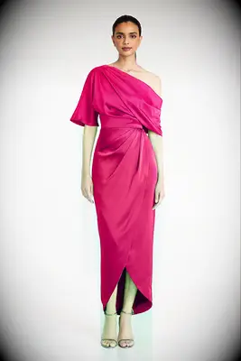 Pink Theia dress for mother-of-the-bride
