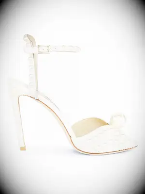 Jimmy Choo pearl-embellished bridal heeled sandals