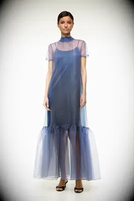 STAUD sheer overlay mother-of-the-bride