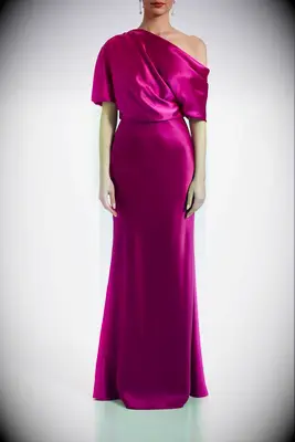 Amsale pink mother-of-the-bride dress