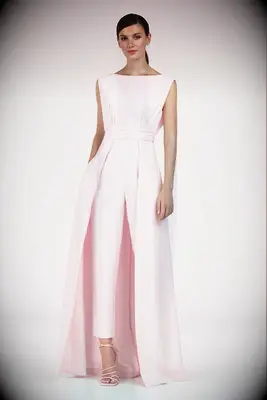 Kay Unger pink mother-of-the-bride pantsuit 