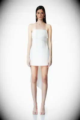 Elliatt mini bow detail wedding dress