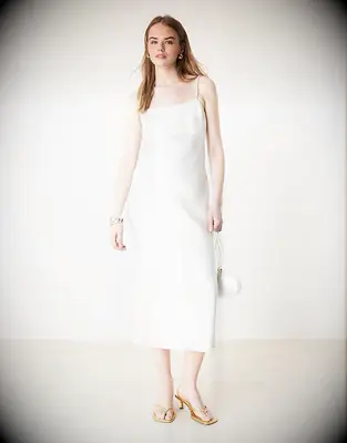 Abercrombie & Fitch midi pearl strap Vegas wedding dress