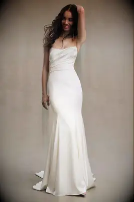 Anthropologie strapless wedding dress