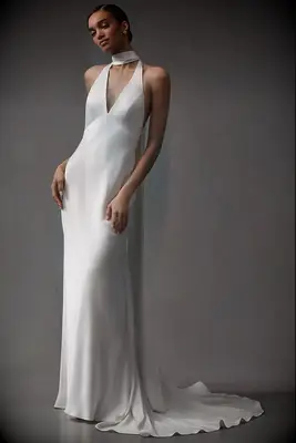 Anthropologie scarf detail wedding dress