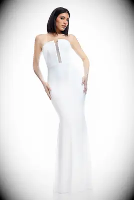 Dress the Population strapless wedding dress
