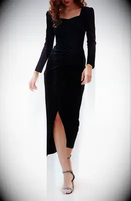 Diane Von Fursternberg black maxi wedding guest dress