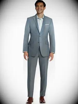 Slim fit semi-formal Catholic wedding guest suit