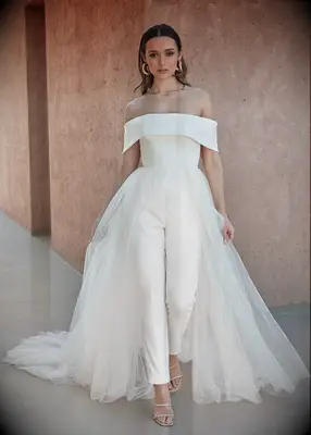 Adore by Justin Alexander bridal jumpsuit