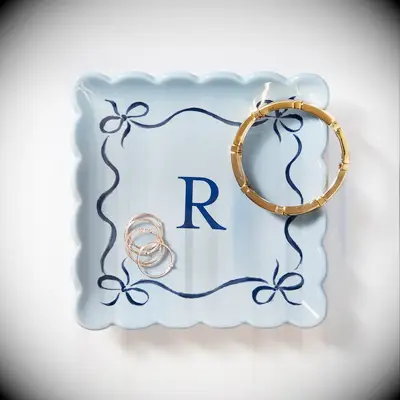 Bow ceramic catchall anniversary gift for girlfriend