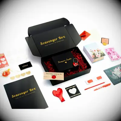 Romantic scavenger hunt kit anniversary gift for girlfriend