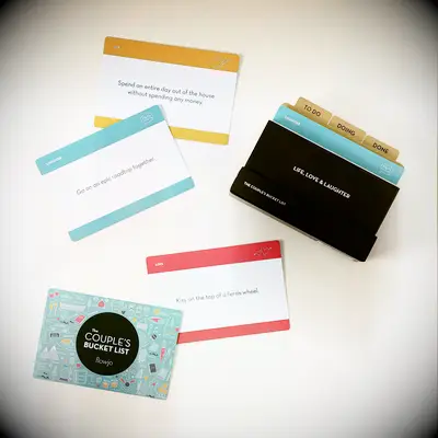 Uncommon Goods bucket list card married couple gift