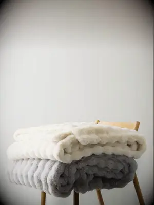 Faux fur blanket gift for married couple