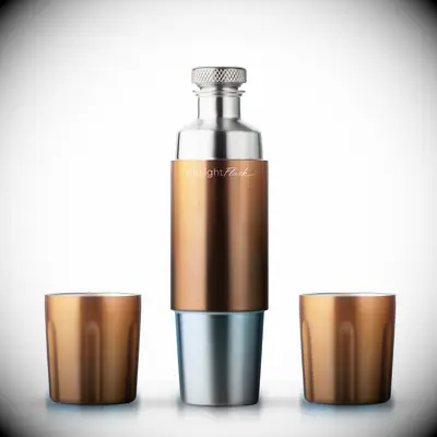 copper flask wedding anniversary gift set