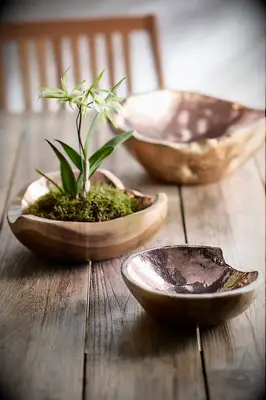 teak and copper bowl for your wedding anniversary gift
